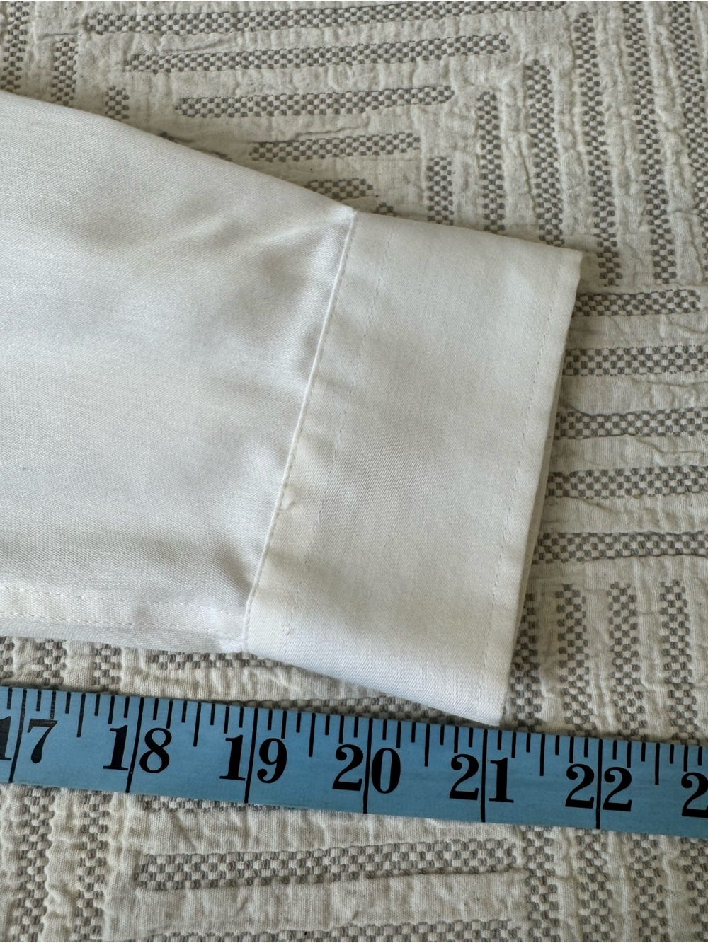 Bellissimo Wrinkle Free Slim Fit Dress Shirt White Size 16 34/35 Cotton Blend - Picture 9 of 12